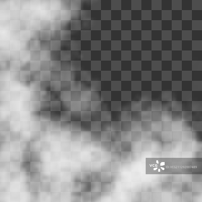 透明背景上的白色雾霾图片素材