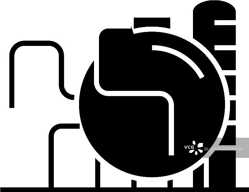 炼油厂黑色图标概念图片素材