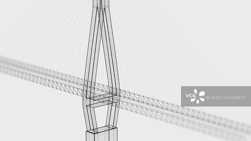 桥梁设计草图 三维渲染图片素材