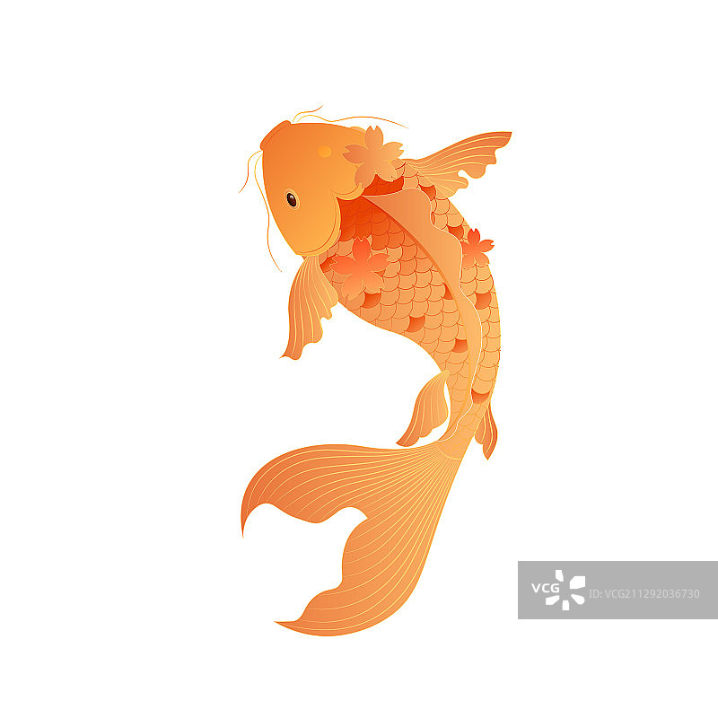 中国风金鱼矢量插画图片素材
