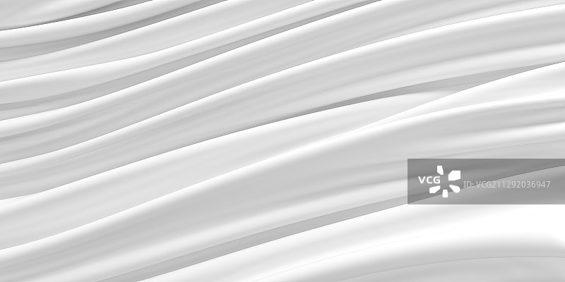 白色的褶皱布料背景 3D渲染图片素材
