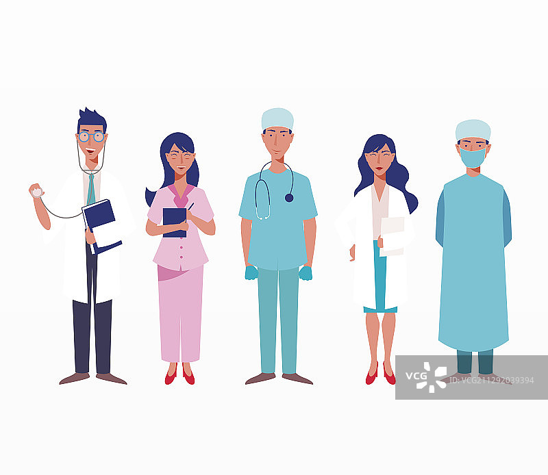 各式医院工作人员套装图片素材