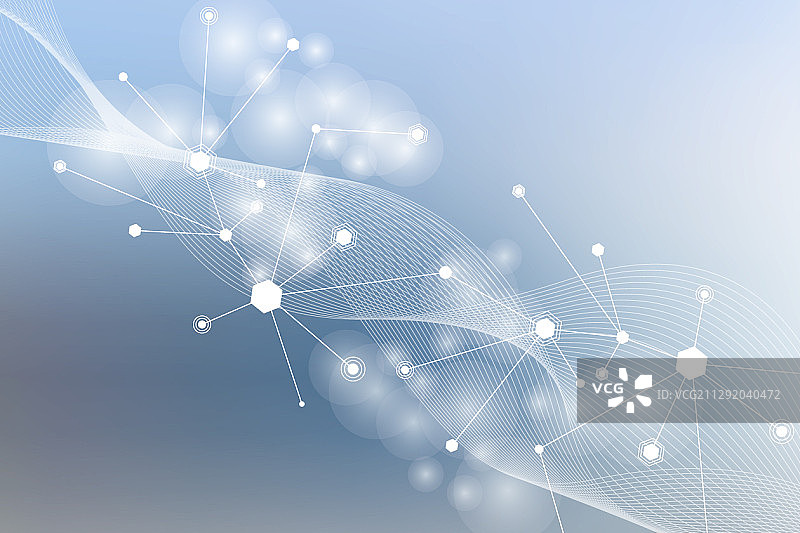 带连接线和点的分子结构图片素材
