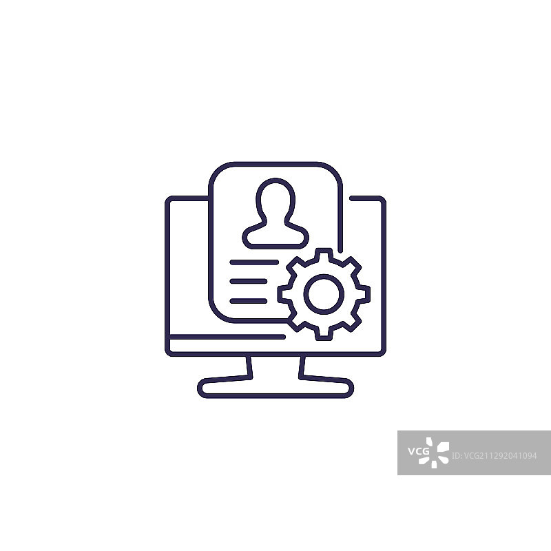 帐户设置线性图标图片素材