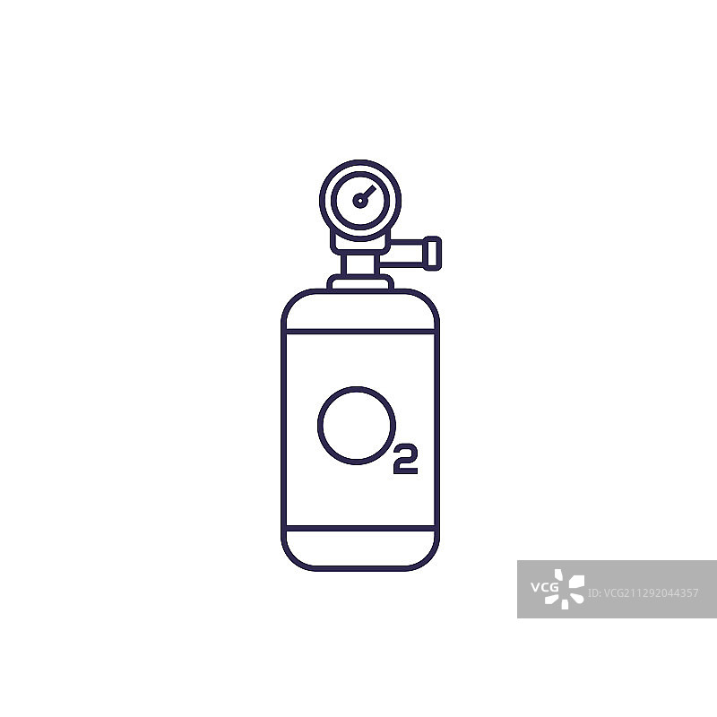 氧气罐线性图标图片素材