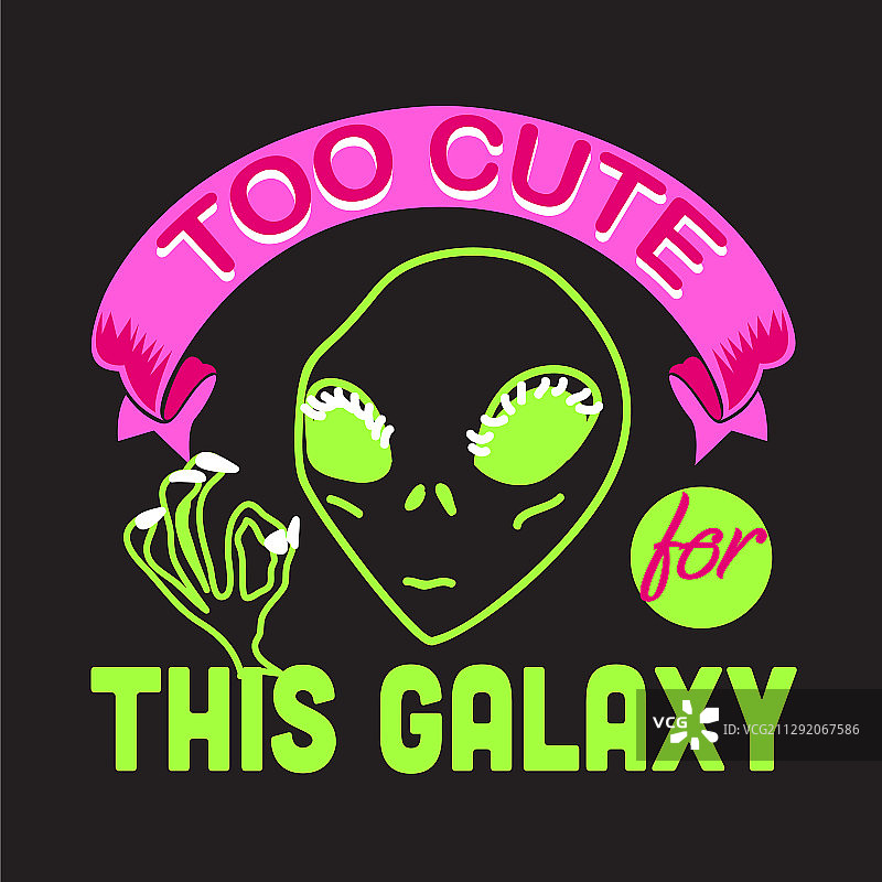 适合T恤的外星人语录和标语图片素材