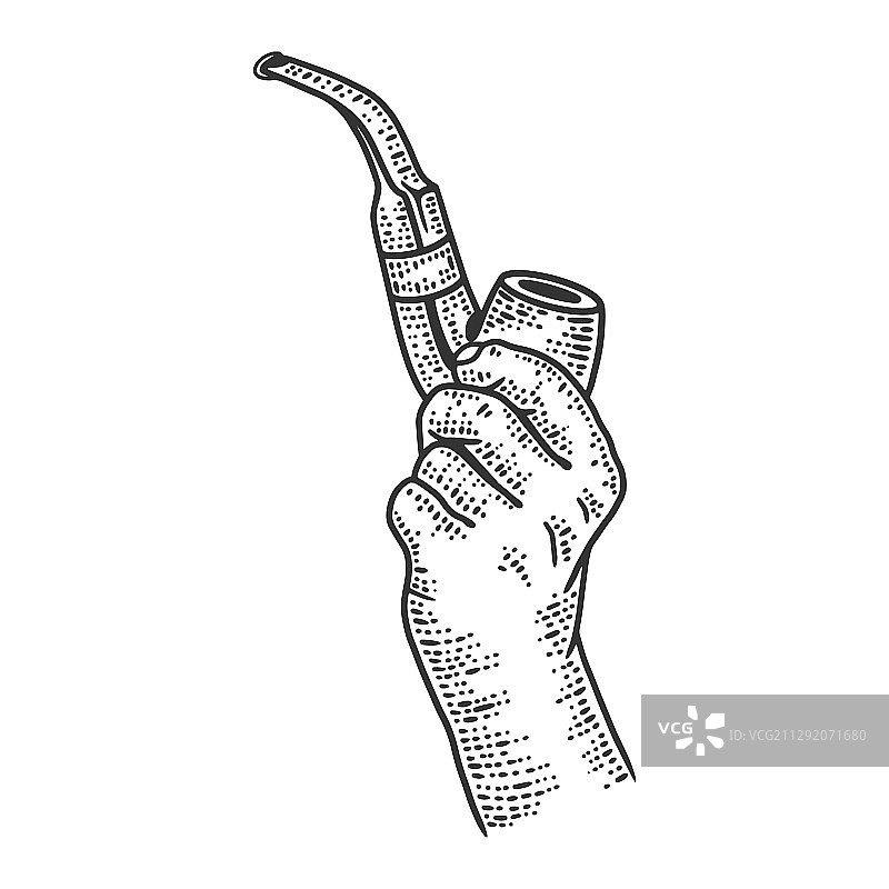 手绘烟斗图片素材