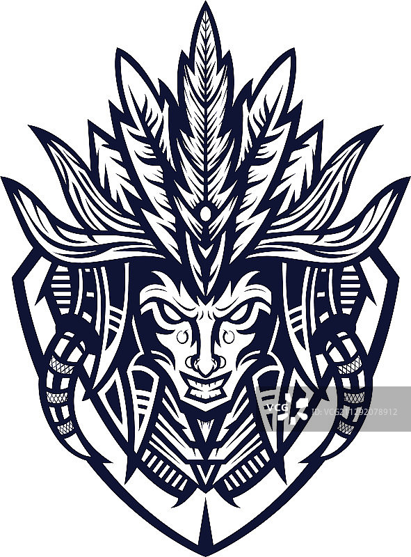 部落吉祥物logo图片素材