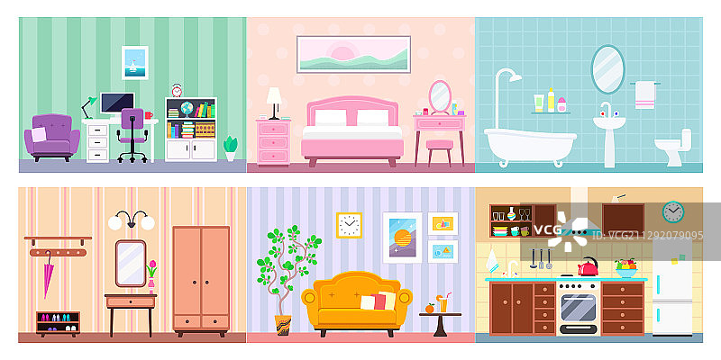 不同房间室内设计合集图片素材