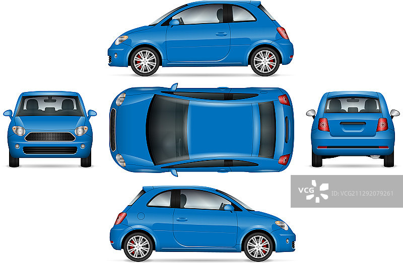 蓝色迷你汽车图片素材