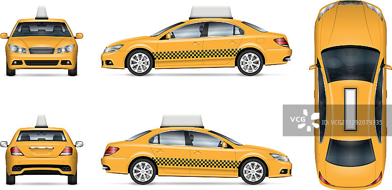 黄色出租车图片素材