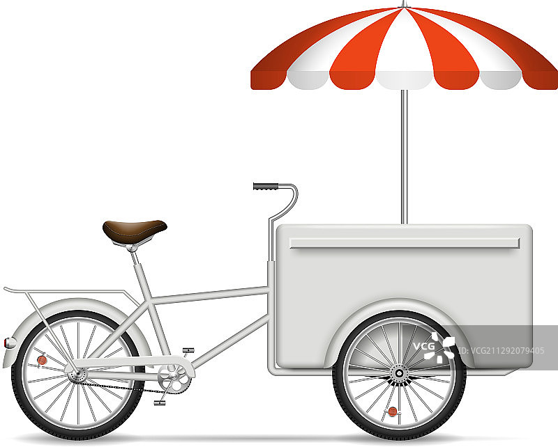 白色背景上的逼真餐车图片素材