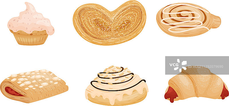 奶油味甜糕点面粉制品图片素材