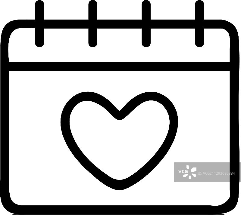 日历爱心图标图片素材
