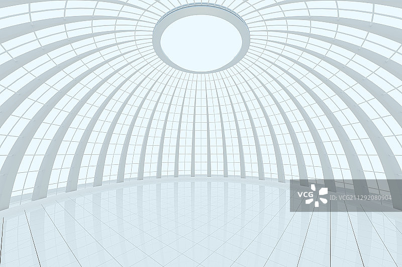 圆形建筑室内 3D渲染图片素材