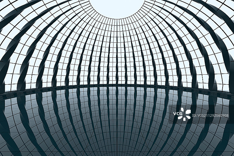 圆形建筑室内 3D渲染图片素材