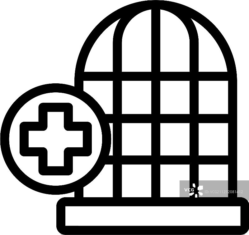 宠物诊所图标，轮廓符号图片素材