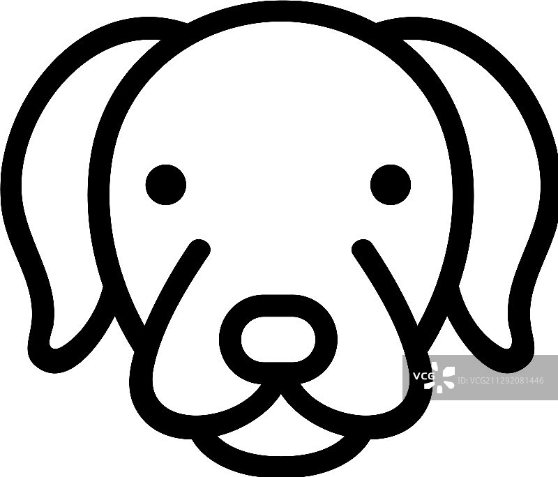 狗狗图标：独立轮廓符号图片素材