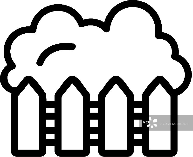 栅栏花园图标轮廓符号图片素材