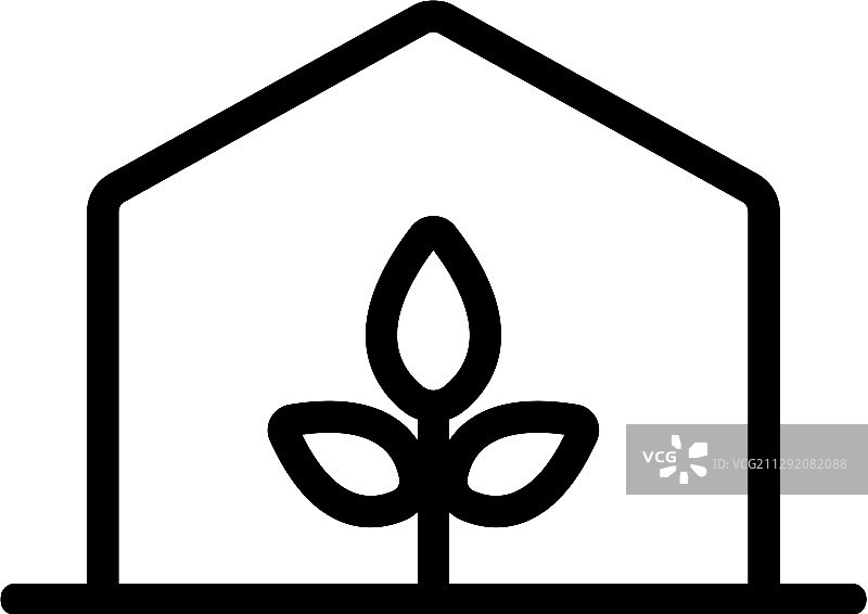 温室图标隔离轮廓符号图片素材