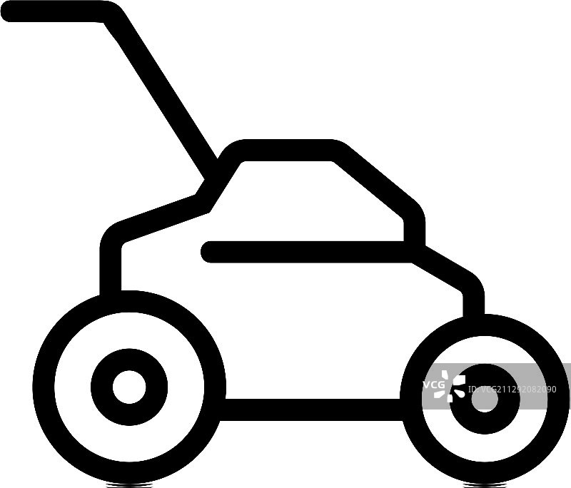 割草机轮廓符号图标图片素材
