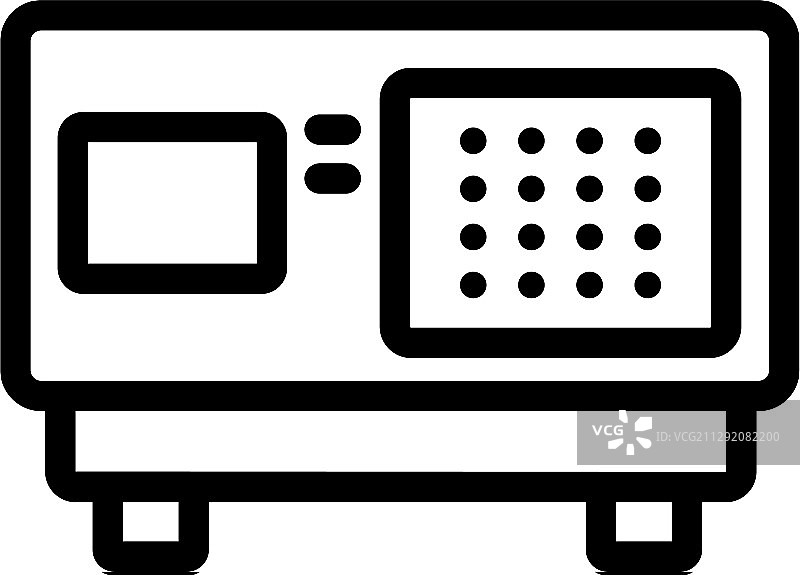 复古电脑轮廓图标图片素材