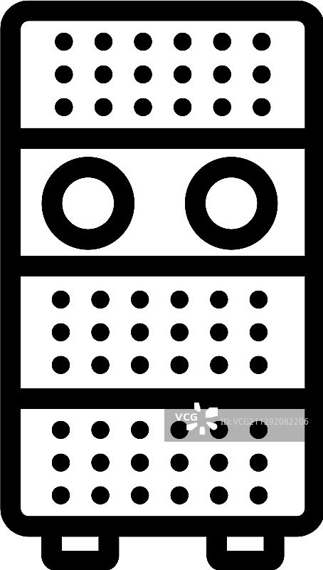 复古电脑轮廓图标图片素材