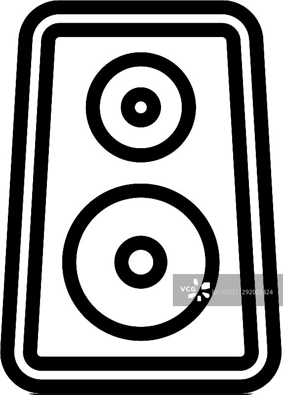 隔离轮廓音响柱图标图片素材