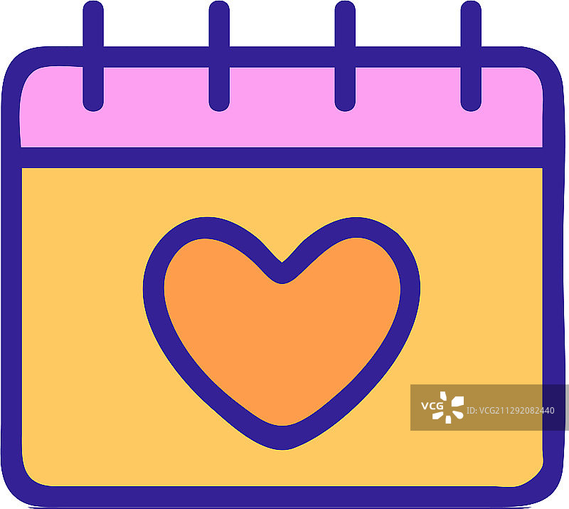 日历爱心图标图片素材