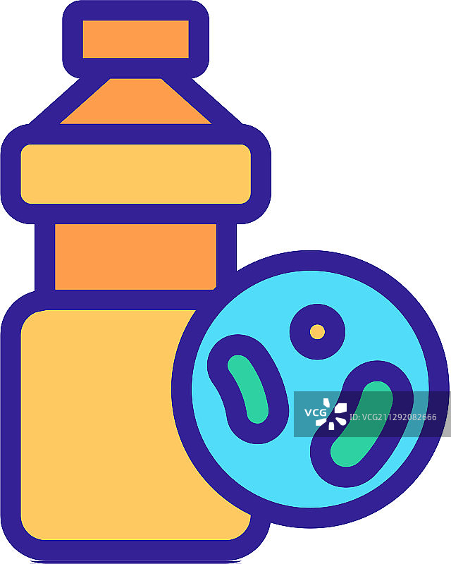 益生菌轮廓图标图片素材