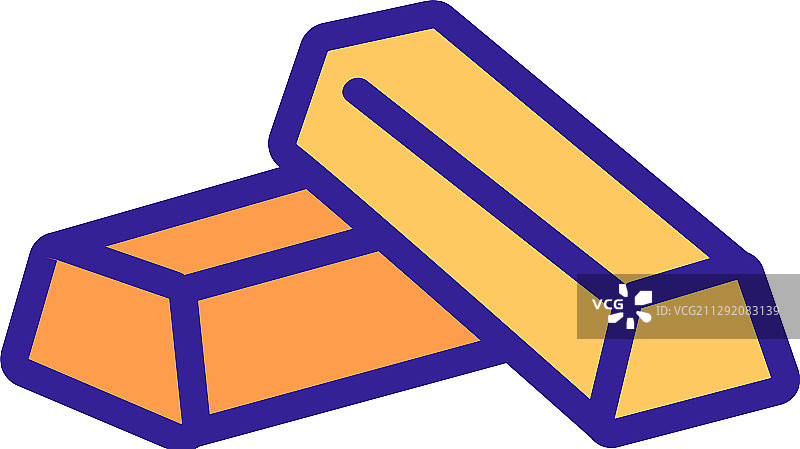 金色条形图标隔离轮廓符号图片素材