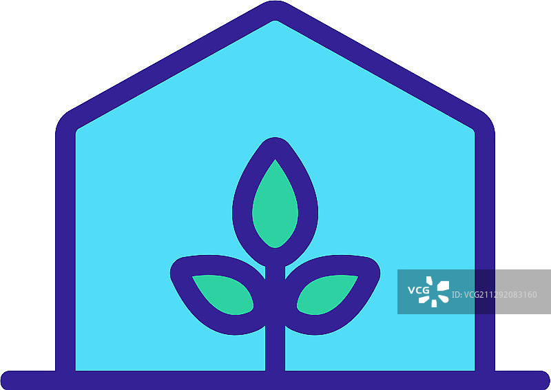 温室图标隔离轮廓符号图片素材