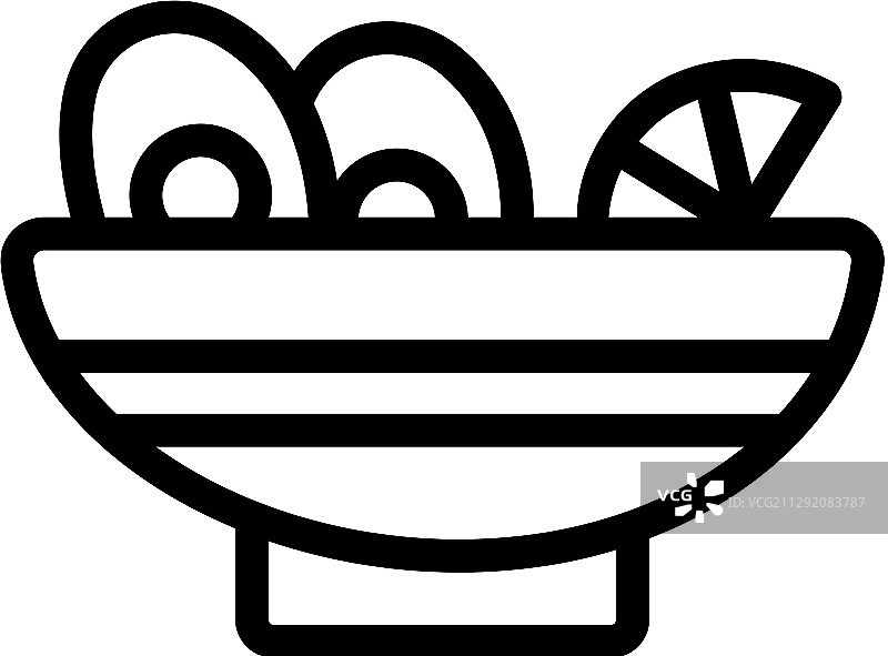 鱼汤图标轮廓符号图片素材
