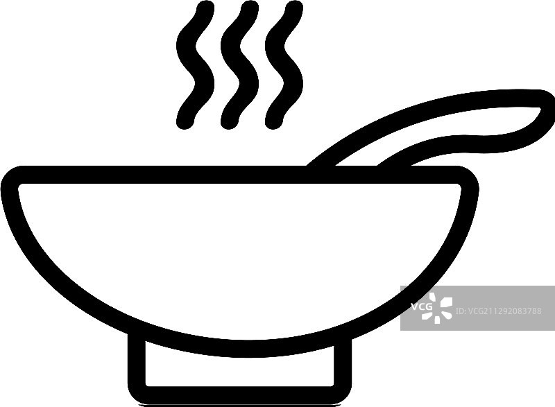 热汤轮廓图标图片素材