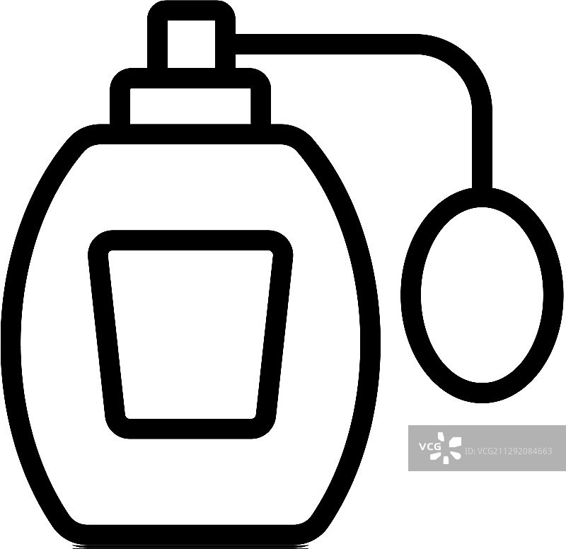 现代香水瓶轮廓图标图片素材