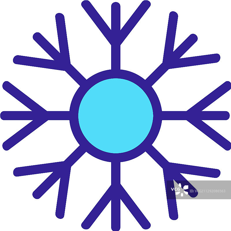 雪花轮廓图标符号图片素材