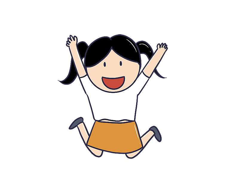 元素：手绘开心人物图片素材