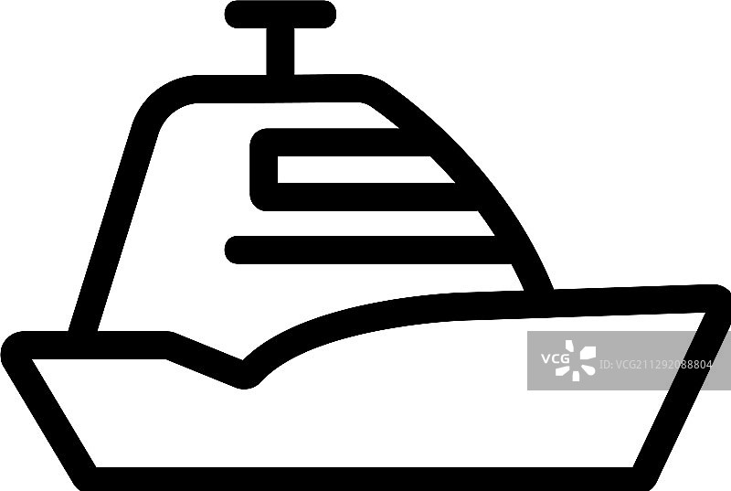 游艇图标隔离轮廓符号图片素材