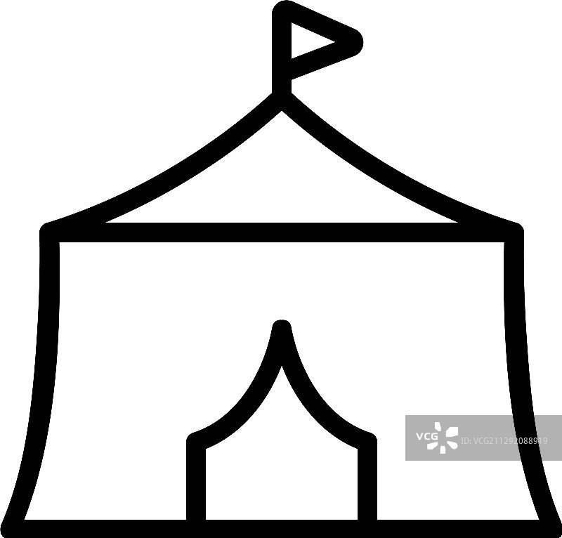 夏季遮阳篷图标轮廓符号图片素材