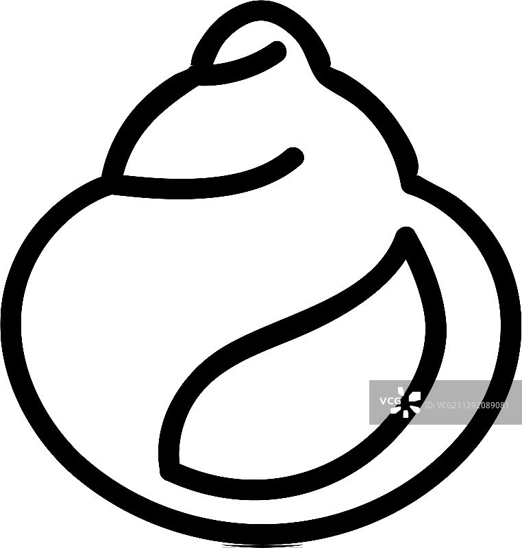 贝壳图标轮廓符号图片素材
