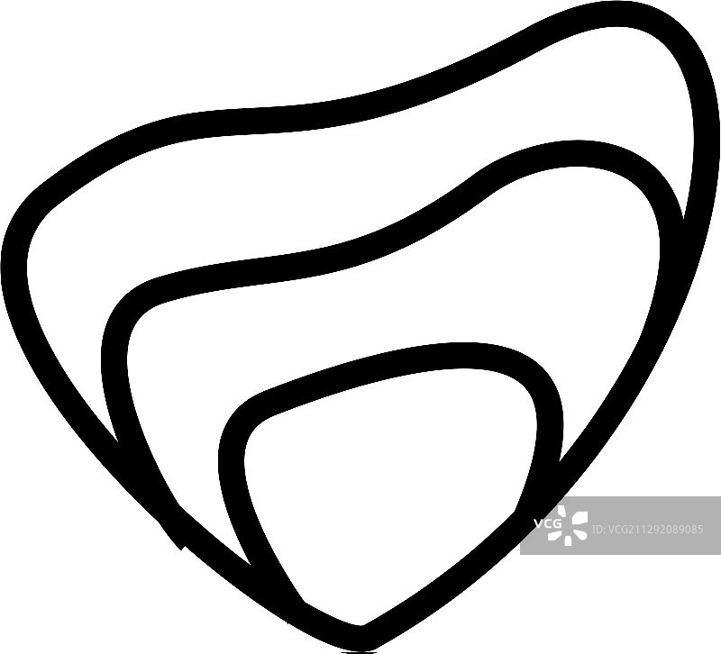 美丽的贝壳轮廓图标图片素材