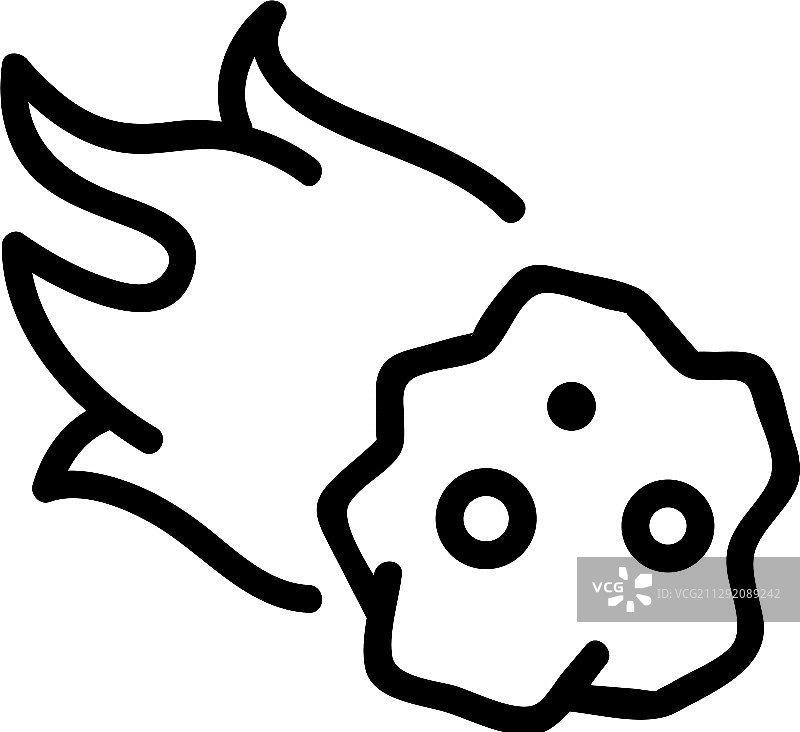 陨石轮廓图标图片素材