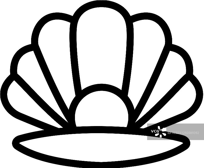 贝壳轮廓符号图标图片素材