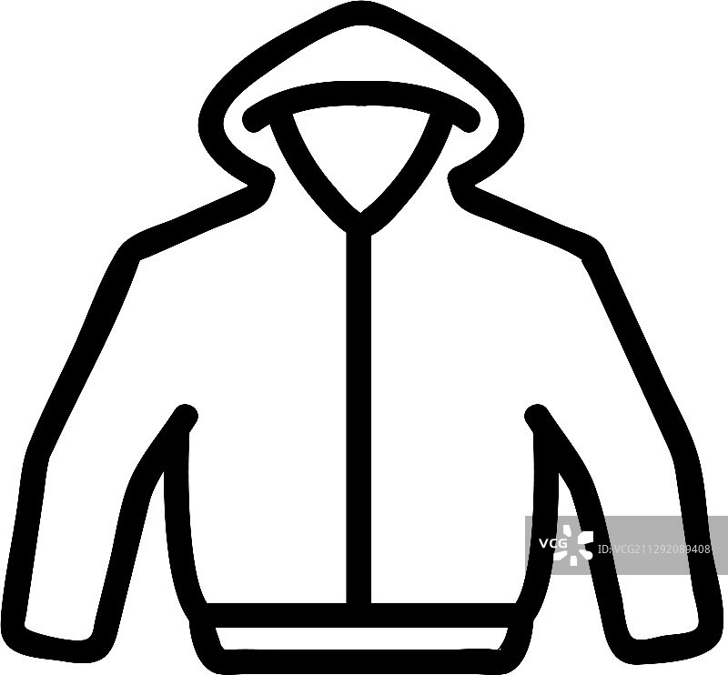 连帽衫图标隔离轮廓符号图片素材