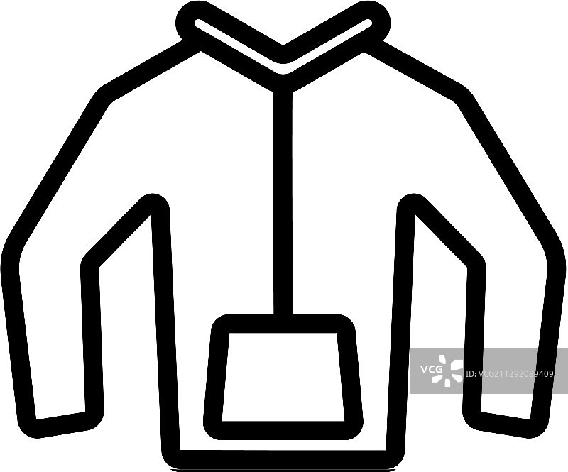 连帽衫图标隔离轮廓符号图片素材
