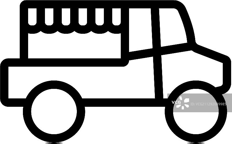 餐车轮廓图标图片素材