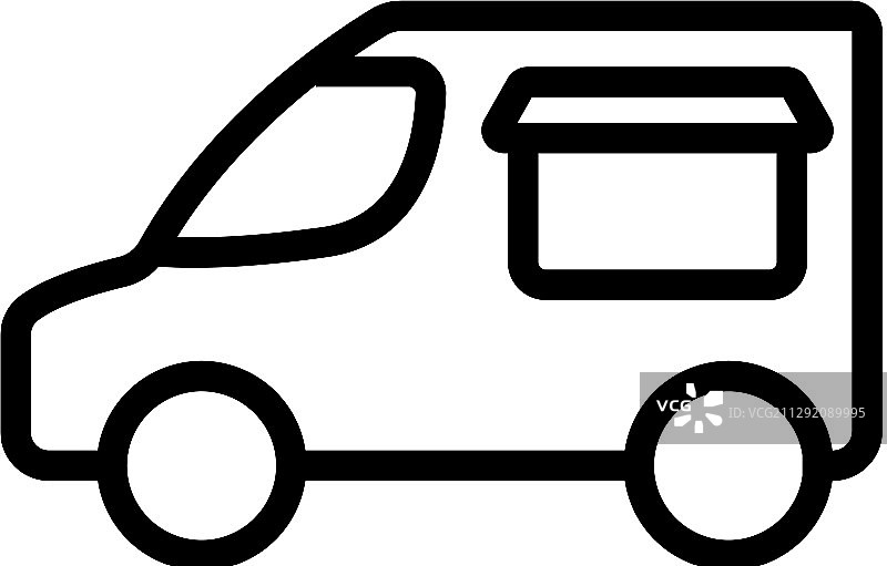 餐车轮廓图标图片素材