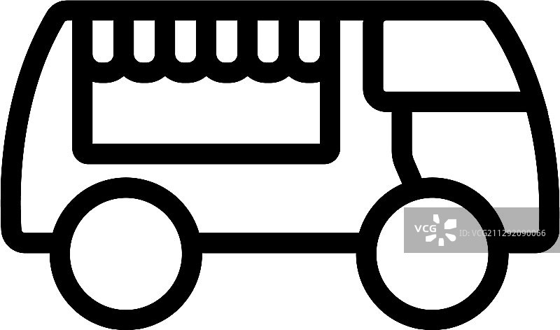 餐车轮廓图标图片素材