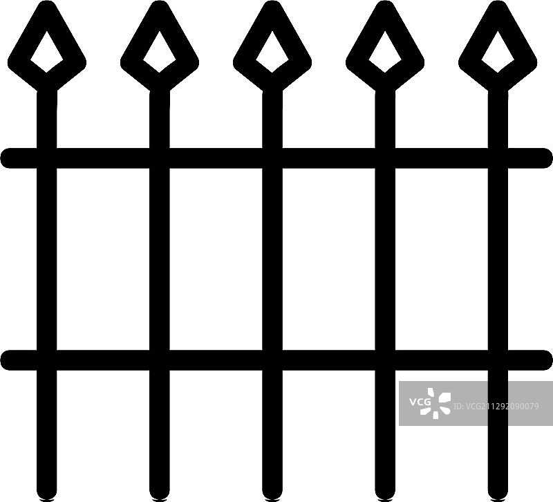 金属围栏轮廓图标图片素材