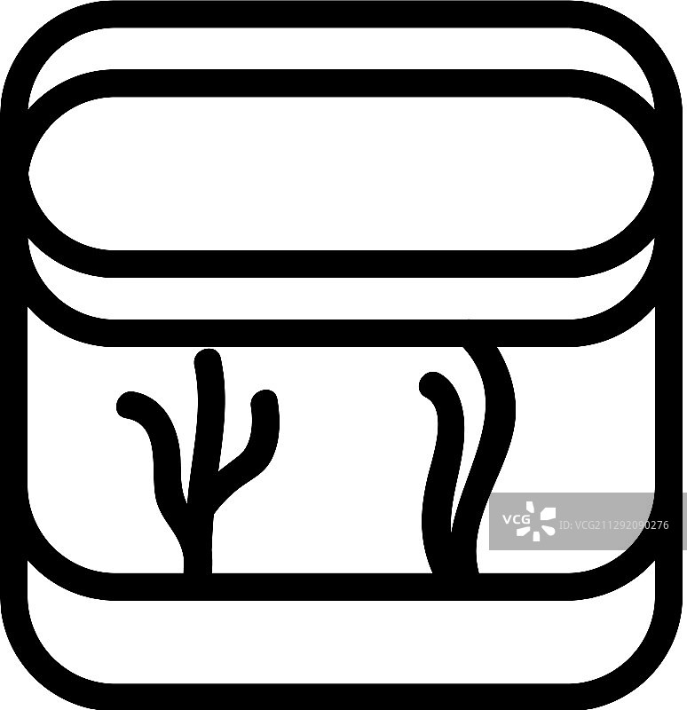 水族箱轮廓图标图片素材